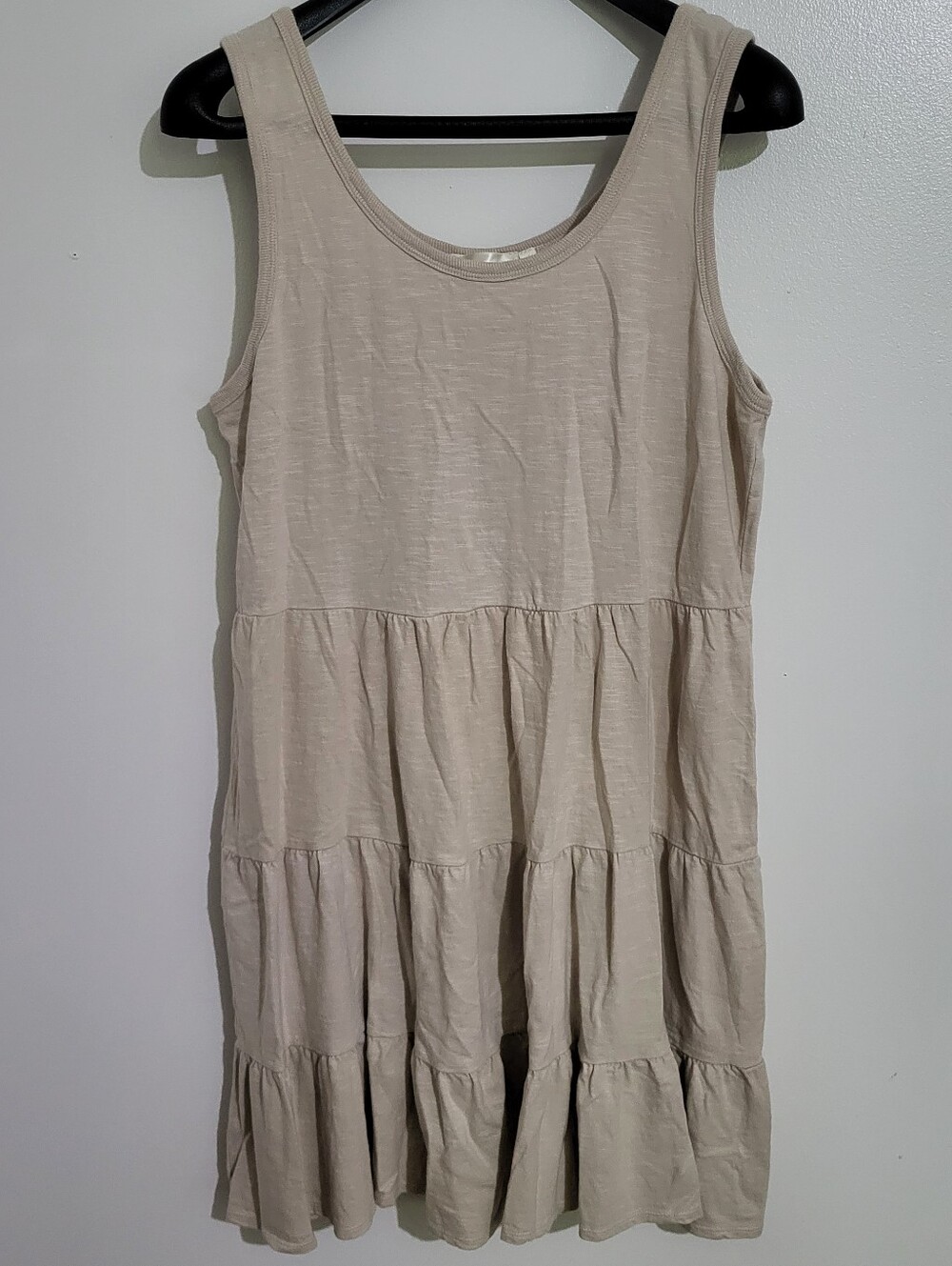 RD Style Tan Tiered Tank Mini Dress